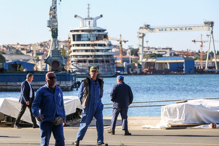Australski brodovlasnik u Uljaniku trenutačno gradi polarni kruzer (G. ŠEBELIĆ/CROPIX)