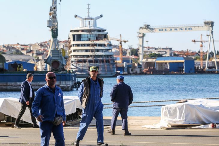 Australski brodovlasnik u Uljaniku trenutačno gradi polarni kruzer (G. ŠEBELIĆ/CROPIX)