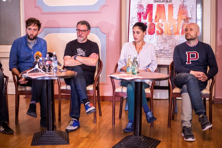  Na fotografiji umjetnički ravnatelj Kazališta Playdrama Matko Botić, ravnatelj splitskog HNK Goran Golovko, redateljica Olja Lozica i autor teksta Tomislav Zajec. (Hina)