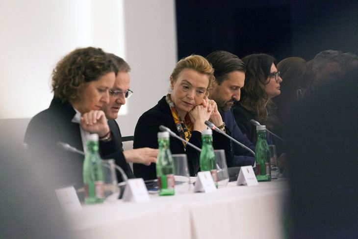 Na slici Nina Obuljen Koržinek, Zvonko Milas i Marija Pejčinović Burić (HINA)