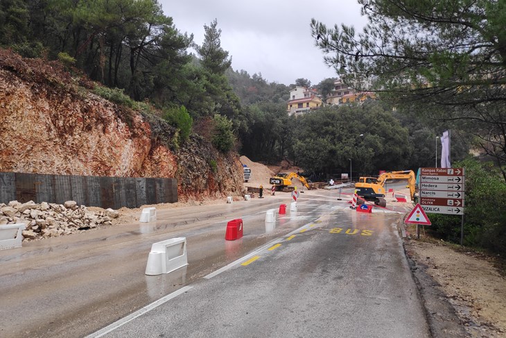 Proširenje ceste na ulazu u Rabac (B. BIOČIĆ)