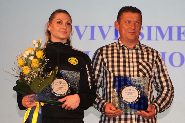 Rukometašica Ana Jajčević i boćar Božo Šorgo (Mauro SINOŽIĆ)