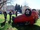 Pula 22.3.2019. crna - prometna - S krivina - prevrtanje automobila Snimio: Dejan Stifanic