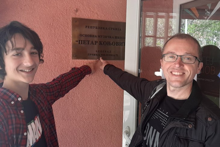 Marko Levak i njegov učitelj Nikola Lovrinić