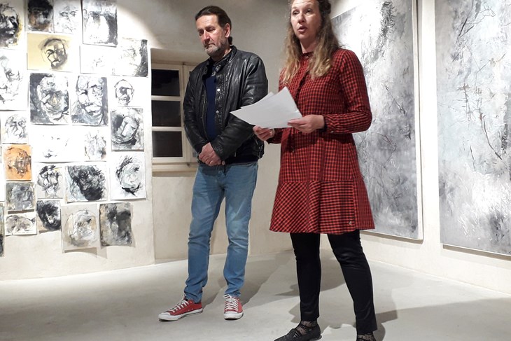 Milan Marin i Biljana Bojić na otvaranju izložbe (S. BOSNIĆ)