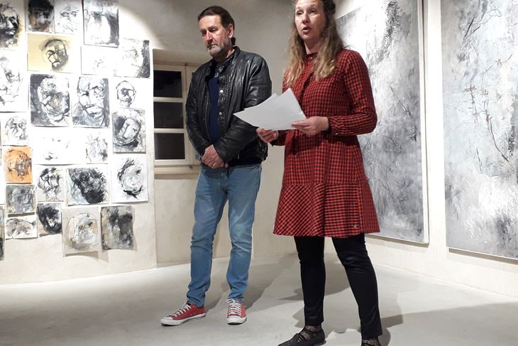 Milan Marin i Biljana Bojić na otvaranju izložbe (S. BOSNIĆ)