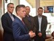 Sidorov iz Veleposlanstva Ruske federacije i predstavnici organizatora manifestacije (D. MEMEDOVIĆ)