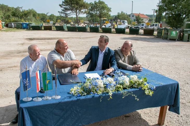 Potpisivanje ugovora o gradnji reciklažnog dvorišta između općine Medulin i tvrtke Zanitel