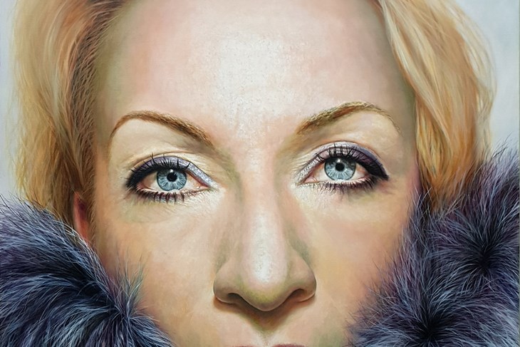 Eugen Varzić "Zima", 140x200 cm, ulje na platnu