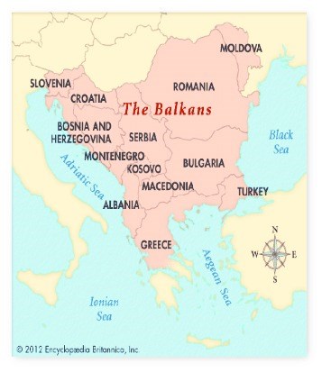 Balkan, geopolitička karta