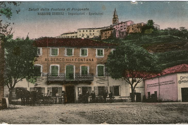 Albergo alla Fontana, razglednica iz fundusa buzetskog muzeja