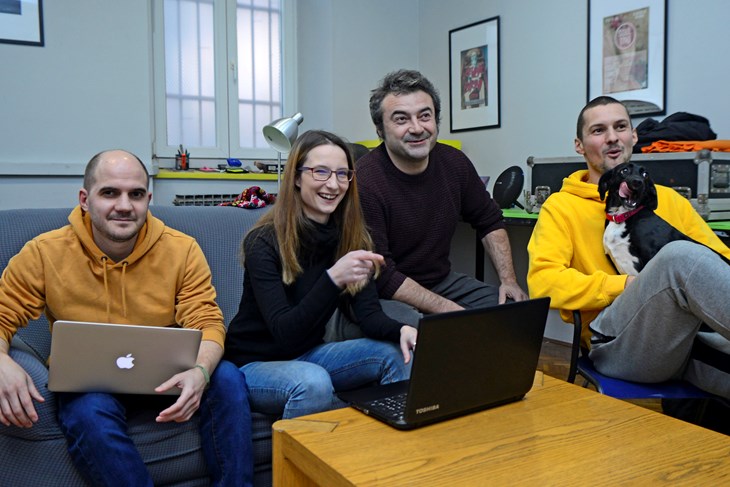 Robert Kovačić, Lea Barašin, Goran Jularić i "profesor" Matej Šimunić