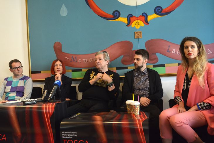 Rok Andres, Gordana Jeromela Kaić, Damir Zlatar Frey, Luka Mihovilović i Mada Peršić na jučerašnjoj presici (D. MEMEDOVIĆ)