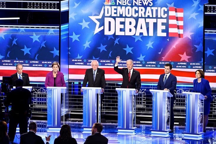 Michael R. Bloomberg, Elizabeth Warren, Bernie Sanders, Joe Biden, Pete Buttigieg i Amy Klobuchar (EPA)