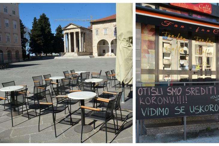 Pula u doba korone - grad je potpuno prazan (Danilo MEMEDOVIĆ)