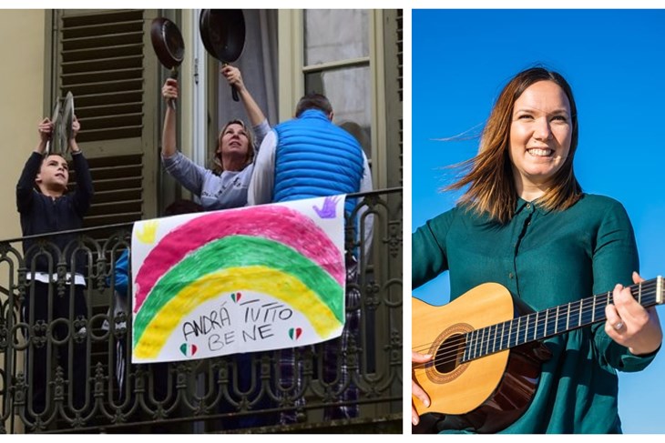 Talijani ni u karanteni nisu klonuli duhom - zajedništvo i pjesma na balkonima (HRT) / Andrea Prenka