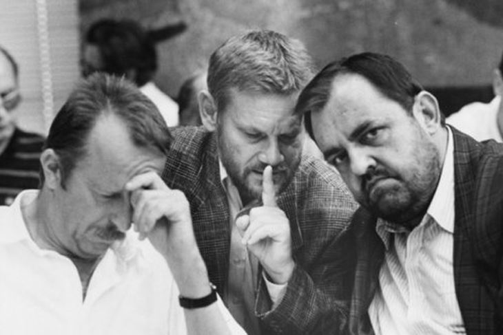 slijeva: dr. Branko Caratan, Ivica Račan i Celestin  Sardelić, za Feljton (Foto: Arhiva Večernji List)