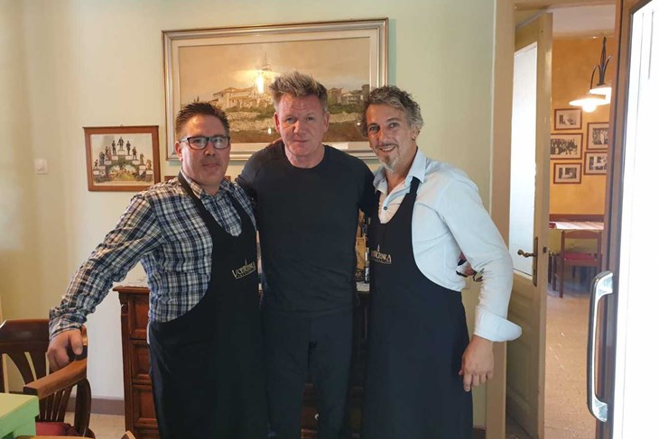 Sommelier Marko Divić, Gordon Ramsey i Moris Civitico u Vodnjanki