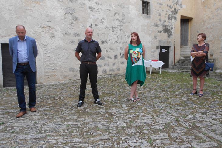 Renato Krulčić, Elvis Berton, Maja Zidarić Pilat i Marija Ivetić otvaraju izložbu (M. RIMANIĆ)