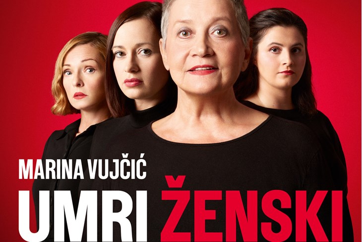 Plakat predstave "Umri ženski"