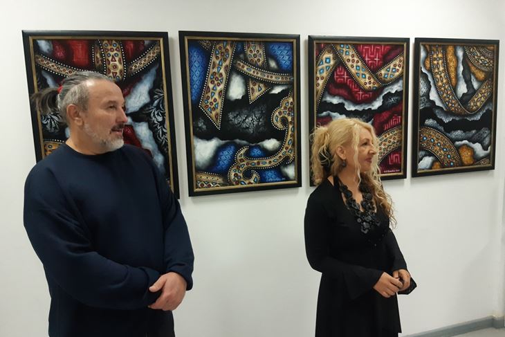Autori izložbe Savo Rupić i Irina Černjavski Šantrić (Z. ANGELESKI)