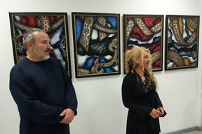 Autori izložbe Savo Rupić i Irina Černjavski Šantrić (Z. ANGELESKI)
