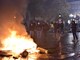 epaselect ITALY PROTEST PANDEMIC CORONAVIRUS COVID19epaselect epa08776420 Clashes between demonstrators and police during a protest against the measures implemented by the government to stop the spread of the Covid-19 disease during the second wave of the coronavirus pandemic, in Turin, Italy, 26 October 2020. Italy's bars and restaurants have to stop serving at 18:00 from 26 October on as the latest round of restrictions aimed at combatting the rising spread of Covid-19 kicks in. EPA/ALESSANDRO DI MARCO