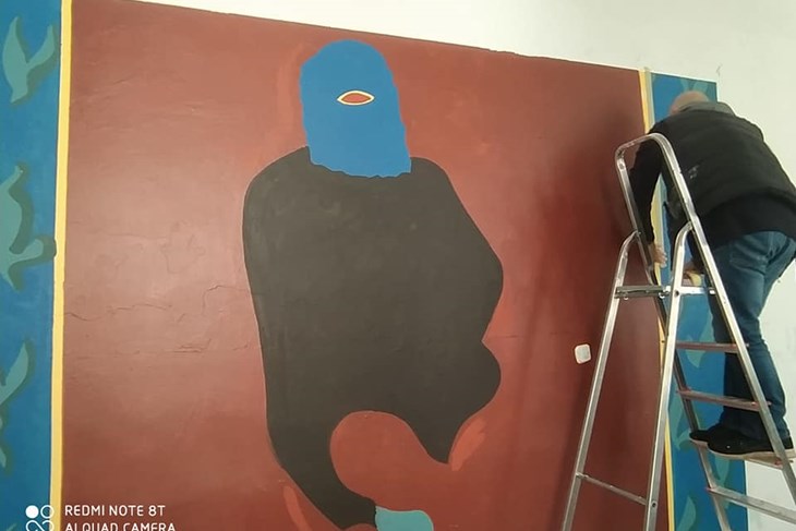Mural "Ecce hommo", autor Robert Pauletta, 2020.