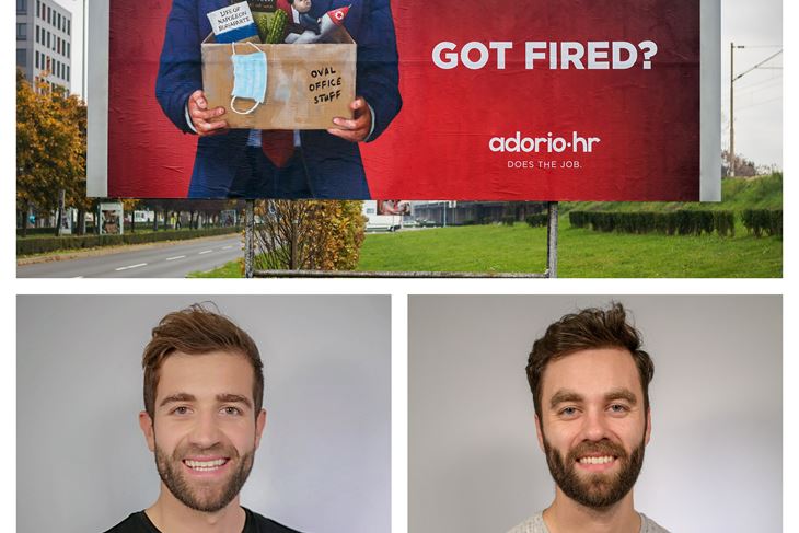 Reklamni plakat portala Adorio / Danijel i Josip Burazer
