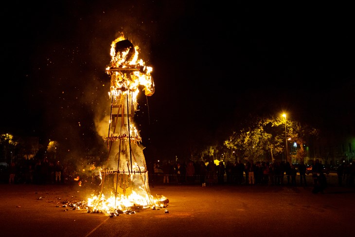 Spaljivanje skulpture (Snimio Marko Hajdarović)