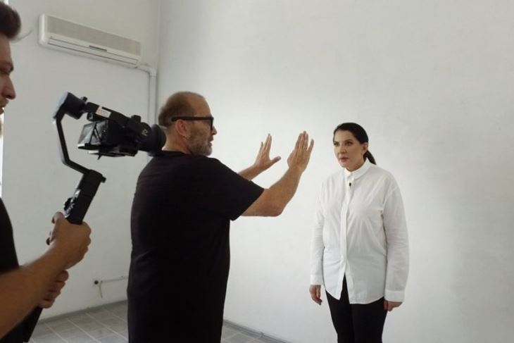 Sa snimanja filma - Boris Miljković i Marina Abramović, redatelj i umjetnica (Foto Moj Off)