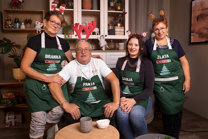 Tim La Parenzana: Vladimir Pantović i njegova supruga Branka, kuhaju zajedno sa Sanjom Grahek - Buršić i Zlatom Katana Martić (Foto RTL)