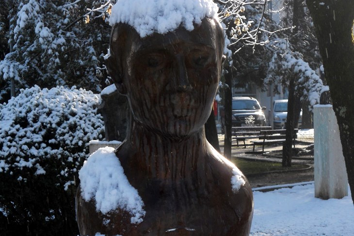 Očekuje se uređenje Parka istarskih velikana u vrijednosti oko tri milijuna kuna (bista Jože Šurana) (Snimio Anđelo Dagostin)