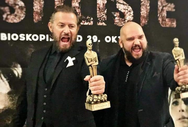Glumac Costas Mandylor i producent Vjekoslav Katušin na dodjeli nagrada u Beogradu