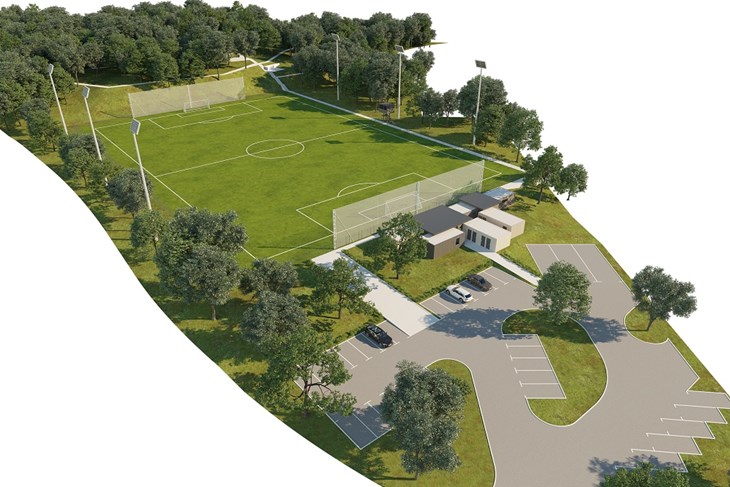 Vizualizacija gradnje nogometnog igrališta u Poreču