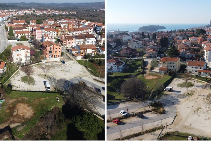 Veći dio površine trenutno se koristi kao neuređeno parkiralište