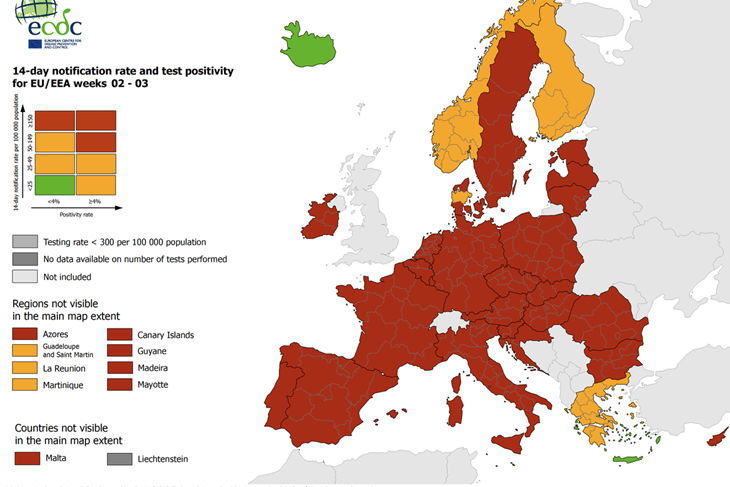 Covid mapa