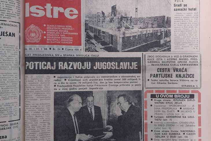 Glas Istre, 1988. godina