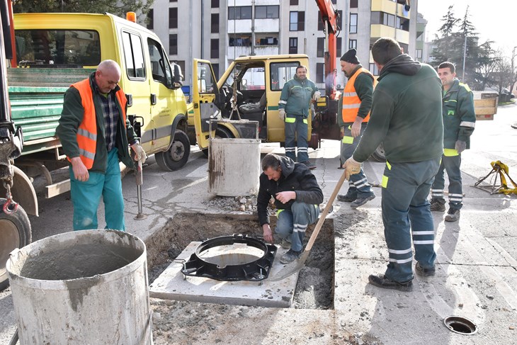 Radovi na cesti koja povezuje Jeretovu i Polikarpovu ulicu (Snimio Duško Marušić Čiči)