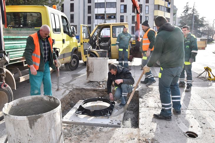 Radovi na cesti koja povezuje Jeretovu i Polikarpovu ulicu (Snimio Duško Marušić Čiči)