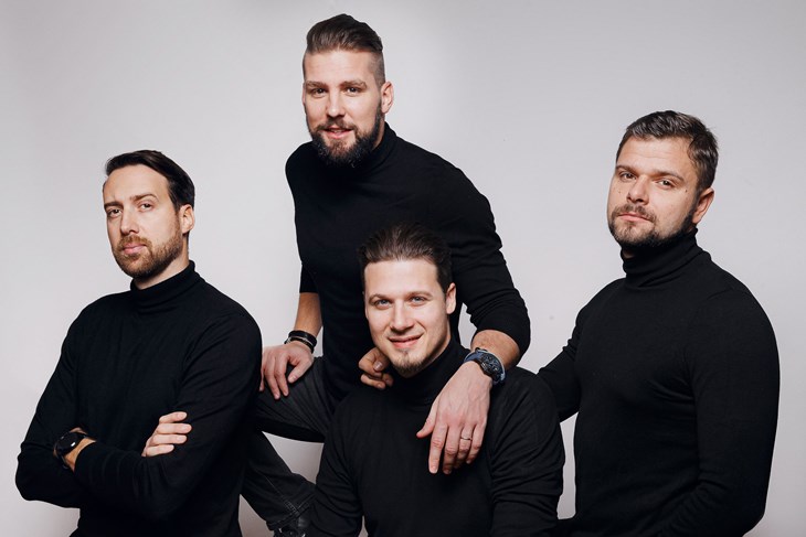 Glavni vokali grupe CAMBI. - Jure Nikolić, Sandro Gerbec, Luka Čulić i Joško Tranfić (Snimio Zvonimir FERINA)