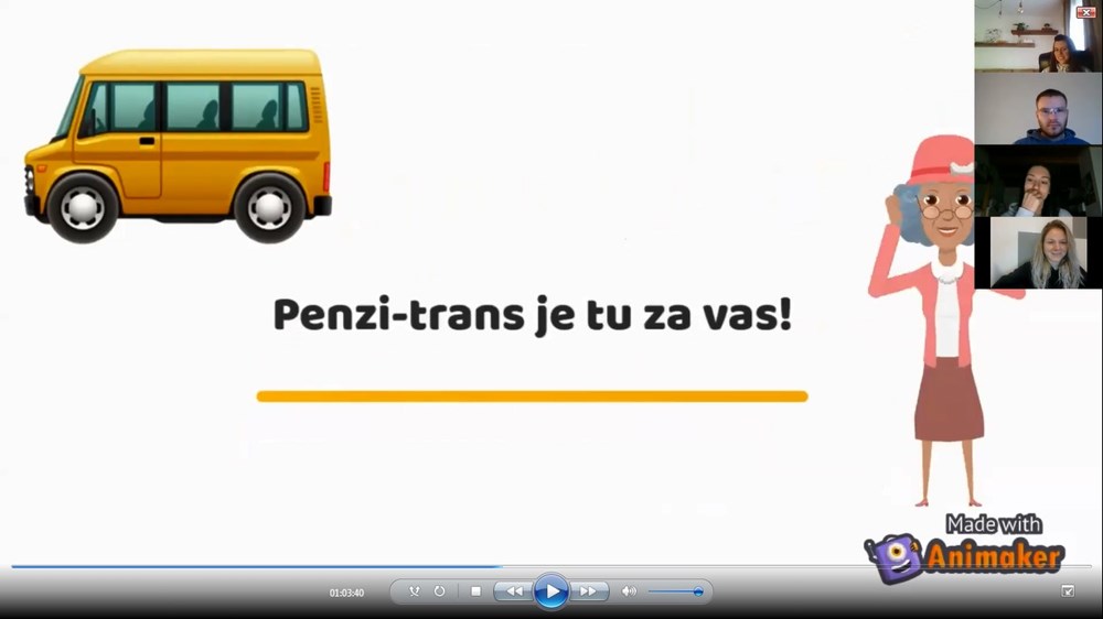 Projekt besplatnoga prijevoza za starije, simpatično nazvan "Penzi trans", prati i animirana video-kampanja