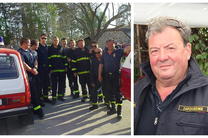 Umirovljeni zapovjednik JVP-a Labin Darko Vitasović s kolegama na jednom od brojnih zadataka