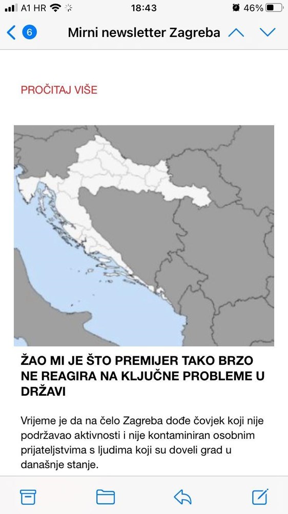 Karta Hrvatske po Jošku Klisoviću