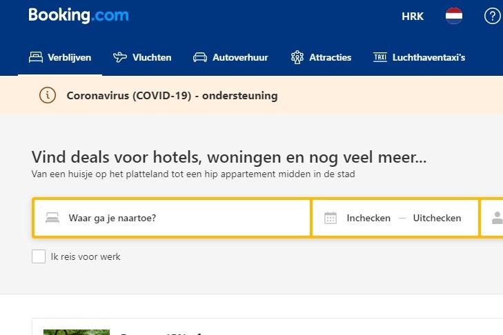 Nizozemska stranica Booking.com-a
