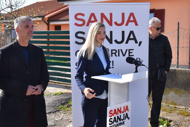 Sanja Radolović danas u Štinjanu (snimio D. MARUŠIĆ ČIČI)