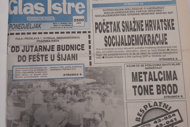 Glas Istre 2. svibnja 1994.