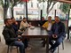 Članovi Nezavisne liste Filipa Zoričića okupili su se u poznatom pulskom kafiću na Danteovom trgu (Snimila Ružica Koraca)
