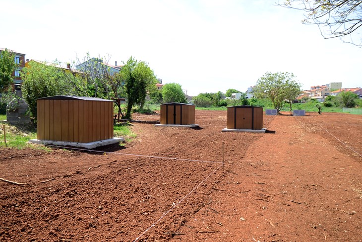 Tlo je pokriveno organskim tvarima za bolji rast biljaka, postavljene su kućice (Snimio Dejan Štifanić)