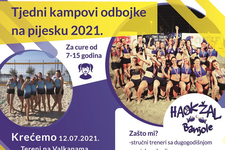 Valkane u znaku odbojke na pijesku